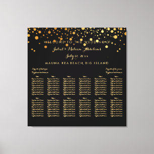 PixDezines dazzled gold/wedding seating chart Canvas Print