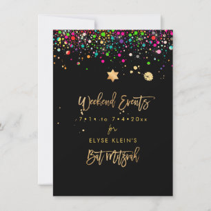 PixDezines Dazzled Rainbow Mitzvah Weekend Events Save The Date