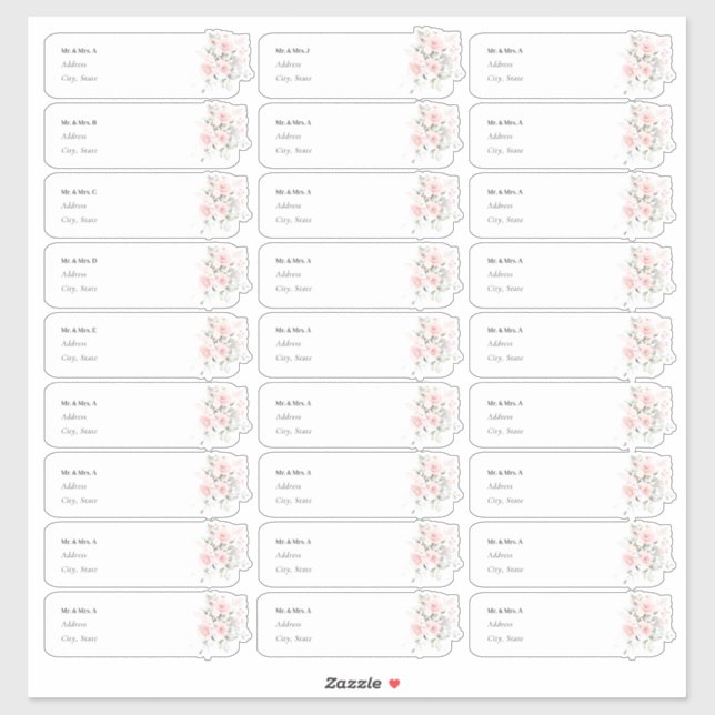 PixDezines Delicate Bloom Guest Address Label (Sheet)