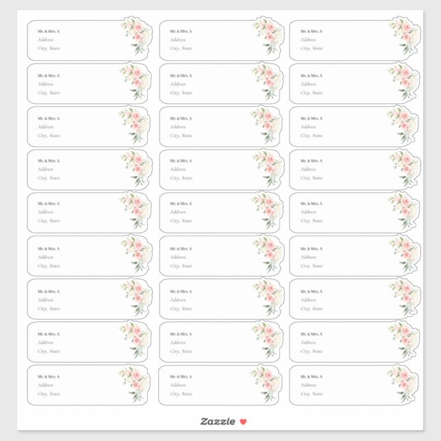 PixDezines Delicate Bloom Guest Address Label (Sheet)