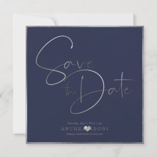 PixDezines DELICATE LOVE FAUX SILVER BOTANICA Save The Date