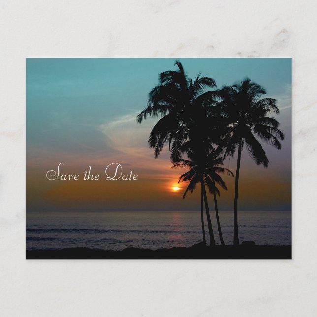 PixDezines destination wedding Save the Date Announcement Postcard (Front)