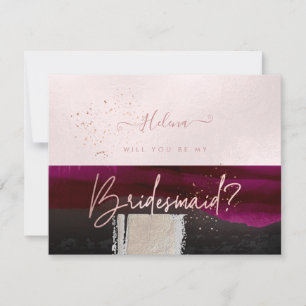 PixDezines Dhalia Red Blush Will You .. Bridesmaid Invitation