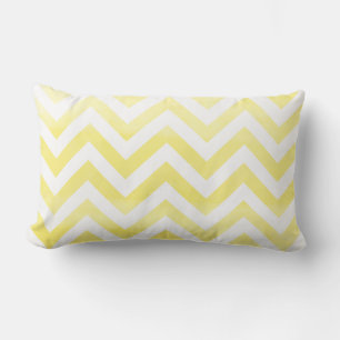 PixDezines digital watercolor chevron/citron Lumbar Pillow