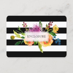 PixDezines directions mitzvah/DIYstripes/floral Enclosure Card