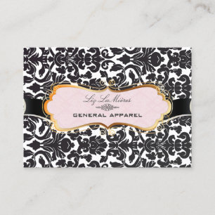 PixDezines/diy background/black flora damask Business Card