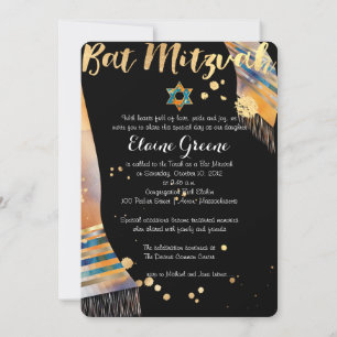 PixDezines DIY background colour/talit/Mitzvah Invitation