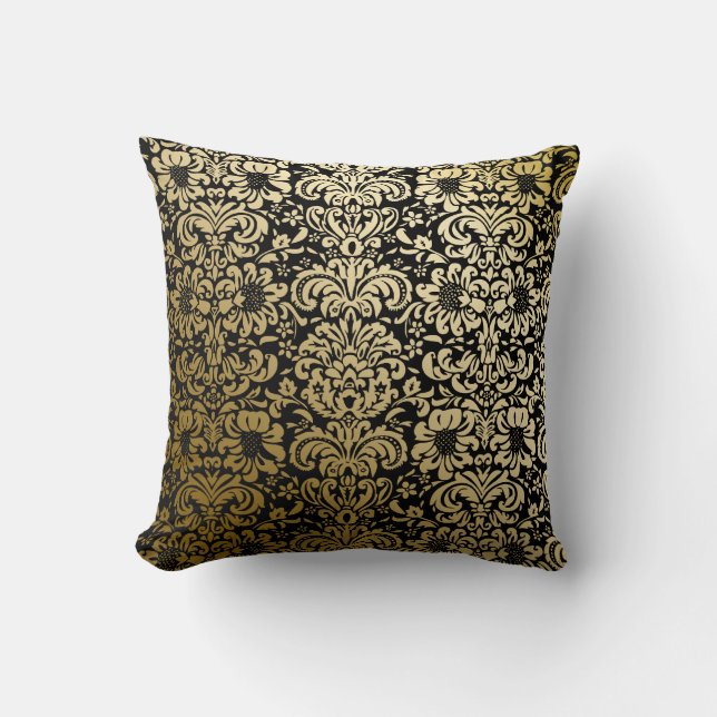 PixDezines diy background colours/fidora damask Throw Pillow (Front)
