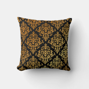 PixDezines diy background colours/josehpine damask Throw Pillow