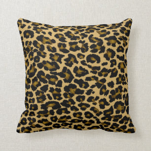 PixDezines diy background colours/leopard Throw Pillow