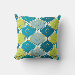 PixDezines diy background colours/mod ogees/peacoc Throw Pillow