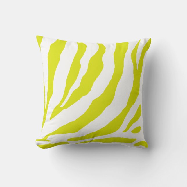 PixDezines diy background colours/zebra print Throw Pillow (Front)