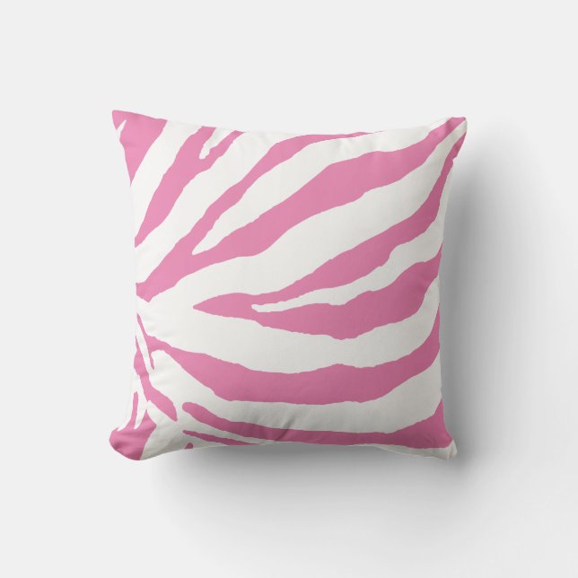 PixDezines diy background colours/zebra print Throw Pillow (Front)