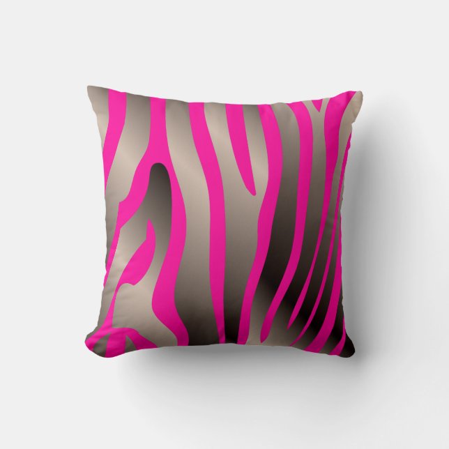 PixDezines diy background colours/zebra Throw Pillow (Front)