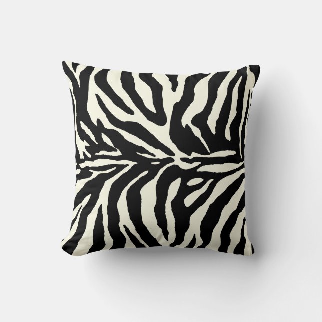 PixDezines diy background colours/zebra Throw Pillow (Front)