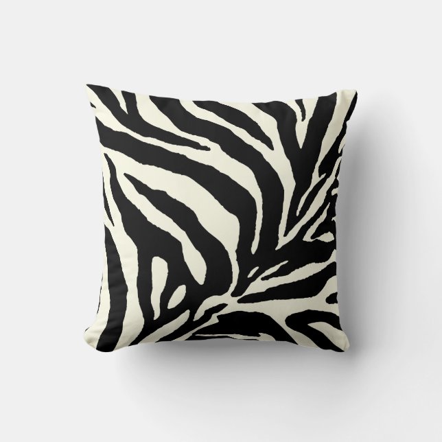 PixDezines diy background colours/zebra Throw Pillow (Front)
