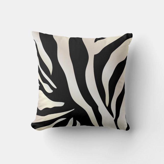 PixDezines diy background colours/zebra Throw Pillow (Front)