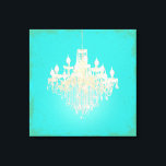 PixDezines DIY Background/Crystal Chandelier Canvas Print<br><div class="desc">PixDezines vector grpahic,  gold crystal chandelier with diy background colour.com™ and PixDezines™ on zazzle.com</div>