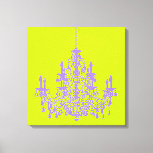 PixDezines DIY Bckgrnd/purple crystal chandelier Canvas Print