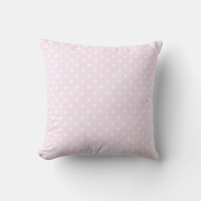 PixDezines DIY colour/adjustable polka dots Throw Pillow (Front)