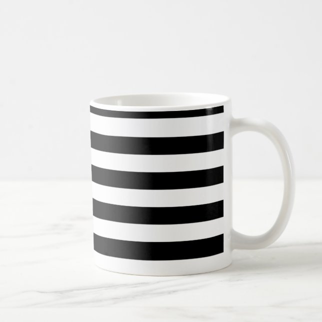 PixDezines DIY colour adjustable white stripes Coffee Mug (Right)