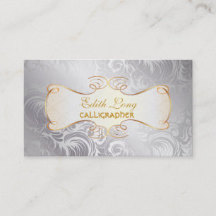 PixDezines diy colour/antique scrolls Business Card
