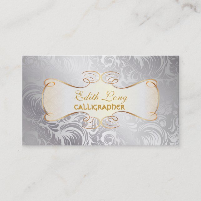 PixDezines diy colour/antique scrolls Business Card (Front)