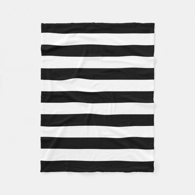 PixDezines DIY colour/black/white/stripes Fleece Blanket (Front)