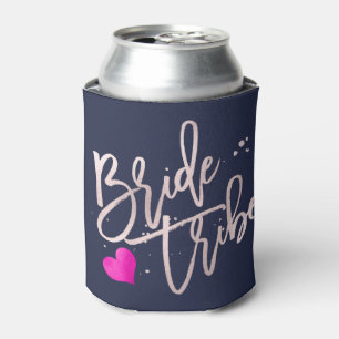 PixDezines DIY Colour Blush Pink Bride Tribe Can Cooler