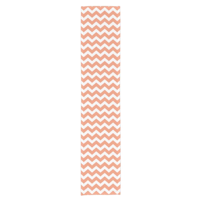 PixDezines DIY colour coral adjustable chevron Short Table Runner (Front)
