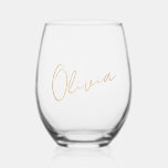 PixDezines DIY colour Custom Wine Tumbler Stemless Wine Glass<br><div class="desc">PixDezines bridesmaid gift,  DIY font colour Custom Wine Tumbler.  Second layer is a drop shadow which can be deleted,  if you wish.  Copyright © 2024 PixDezines™ . All rights reserved.</div>