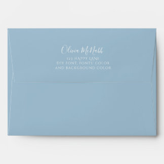 PixDezines DIY Colour Dusty Blue Pre-Addressed Envelope