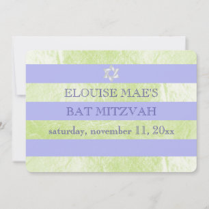 PixDezines DIY colour/faux foil stripes bat mitzva Invitation