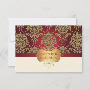 PixDezines DIY colour/Florentius Damask save date Save The Date
