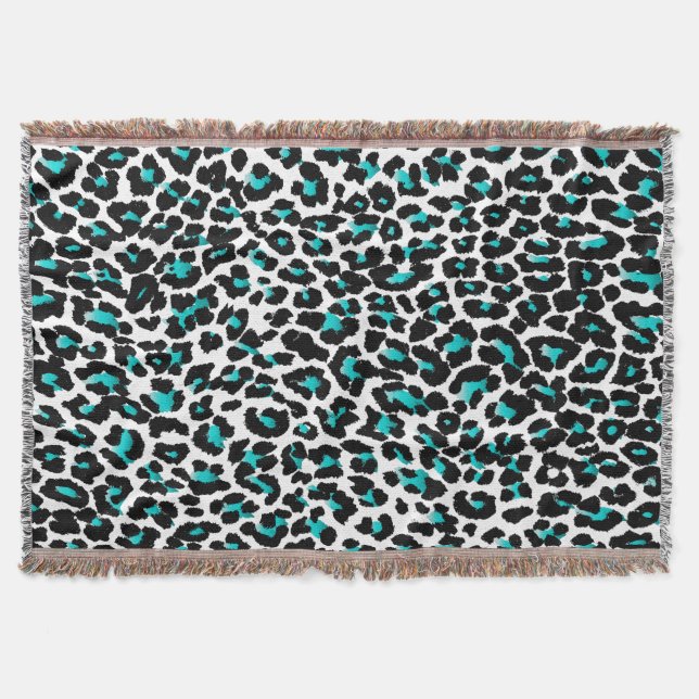 PixDezines DIY colour/leopard print Throw Blanket (Front)