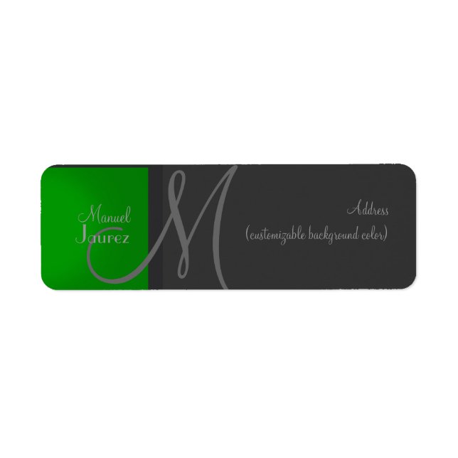 PixDezines DIY colour monogram label (Front)