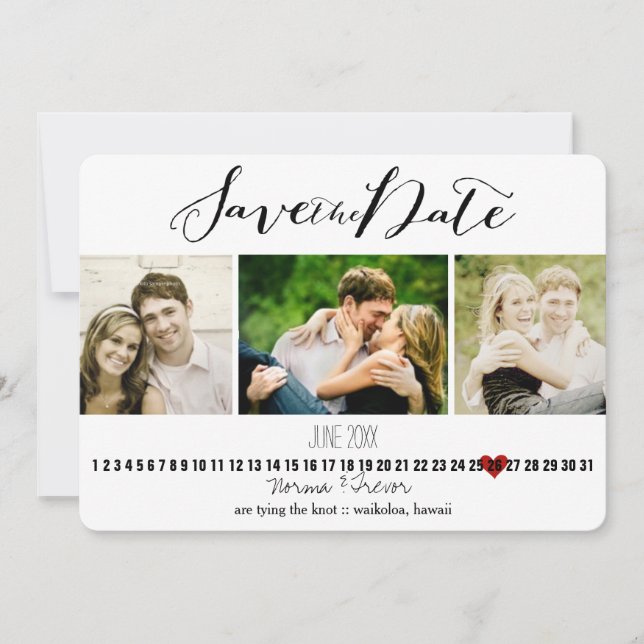 PixDezines DIY colour/photos save the date (Front)