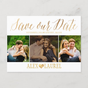 PixDezines DIY colour/Save our Date/Fun Script Announcement Postcard