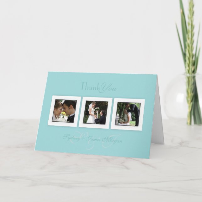 PixDezines diy colour+text/wedding photos thank yo Thank You Card (Front)