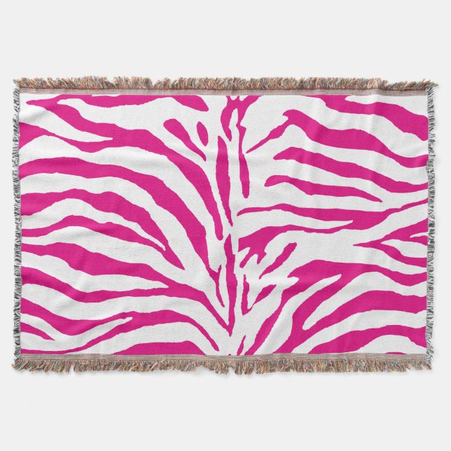PixDezines DIY colour/zebra print Throw Blanket (Front)