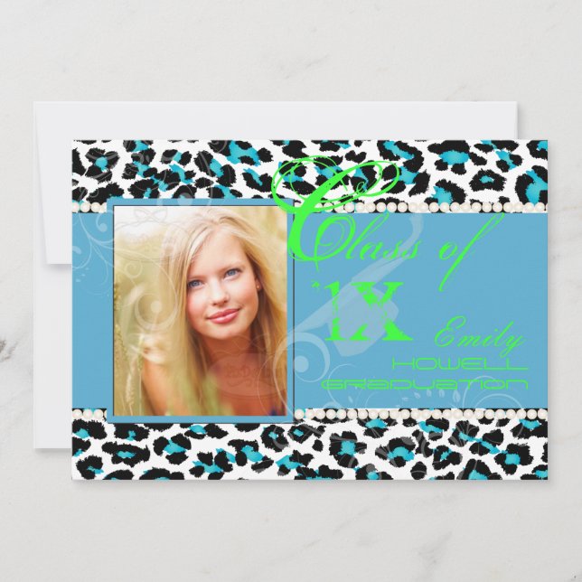 PixDezines diy colours/2012 Grads, cheetah print Invitation (Front)