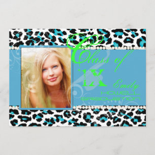 PixDezines diy colours/2012 Grads, cheetah print Invitation