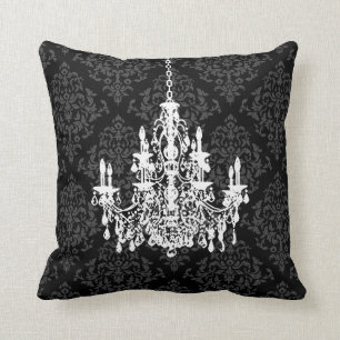 PixDezines diy colours/chandelier+josehpine damask Throw Pillow