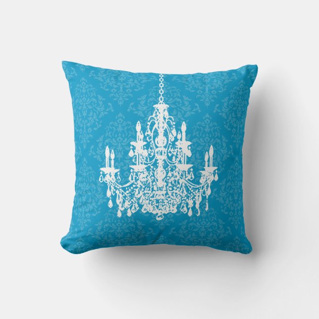 PixDezines diy colours/chandelier+josehpine damask Throw Pillow (Front)