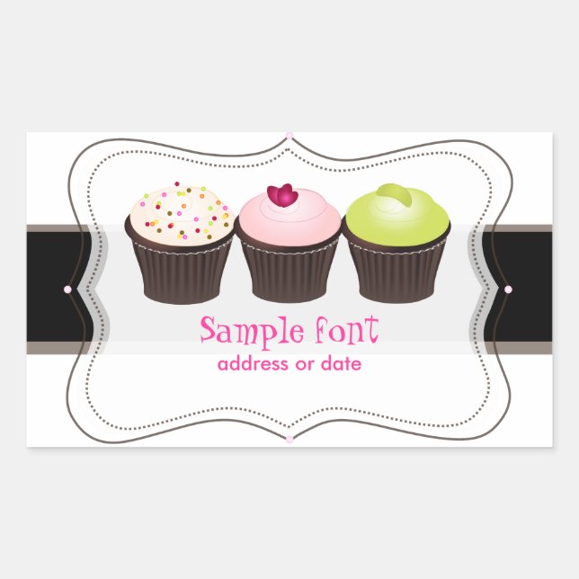 PixDezines diy colours, cupcake Sticker (Front)