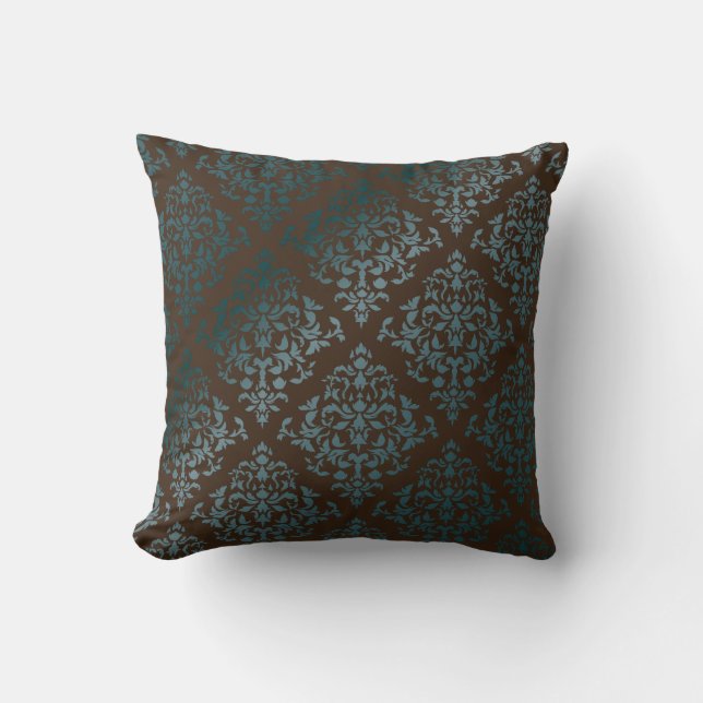 PixDezines diy colours/josehpine damask Throw Pillow (Front)
