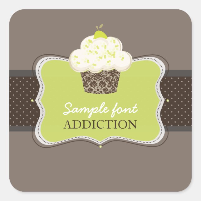 PixDezines diy colours, keylime cupcake Square Sticker (Front)