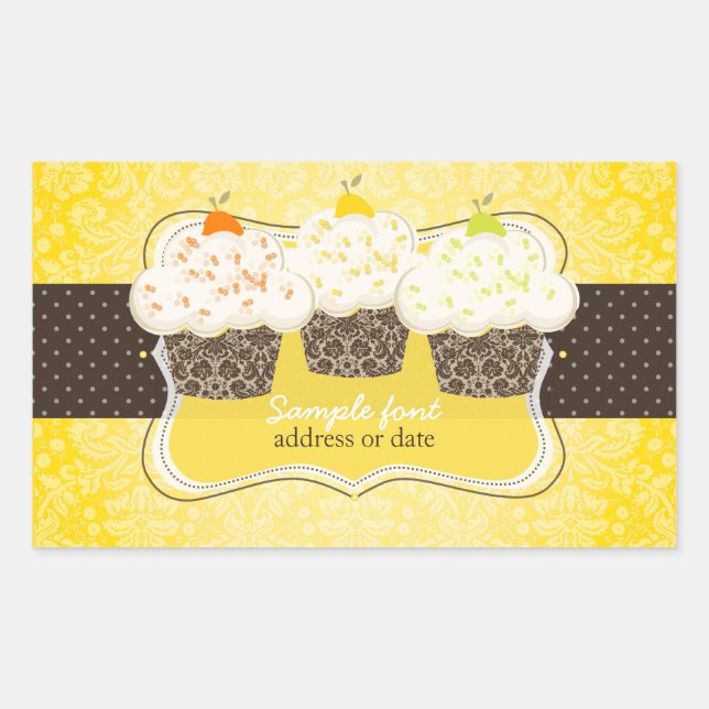 PixDezines diy colours, lemon zest cupcake Sticker (Front)