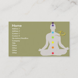 PixDezines diy colours, meditation and om symbol Business Card