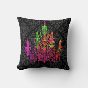 PixDezines diy colours/murano chandelier Throw Pillow